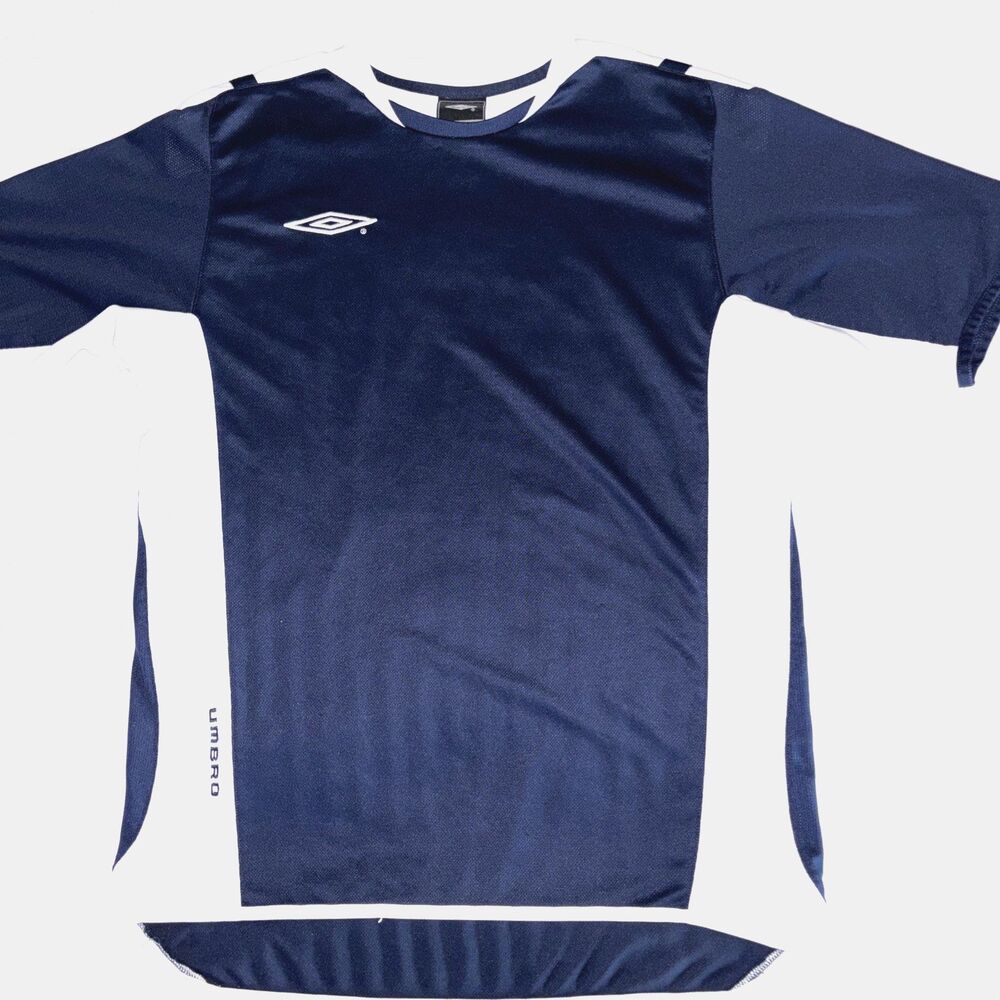 Umbro Adult Athletic Short Sleeve T Shirt Navy/White Work Out Shirt VTG Medium